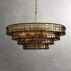 Riviera Smoked Glass Modern Chandelier - fovolighting