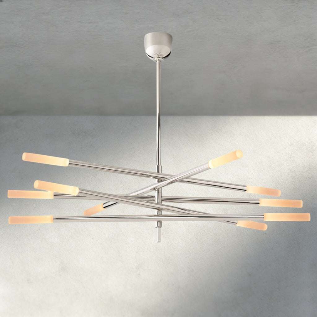 Roasi 10 - Light Mobile Etched Rod Chandelier - fovolighting