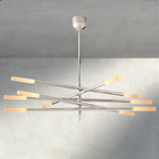 Roasi 10 - Light Mobile Etched Rod Chandelier - fovolighting