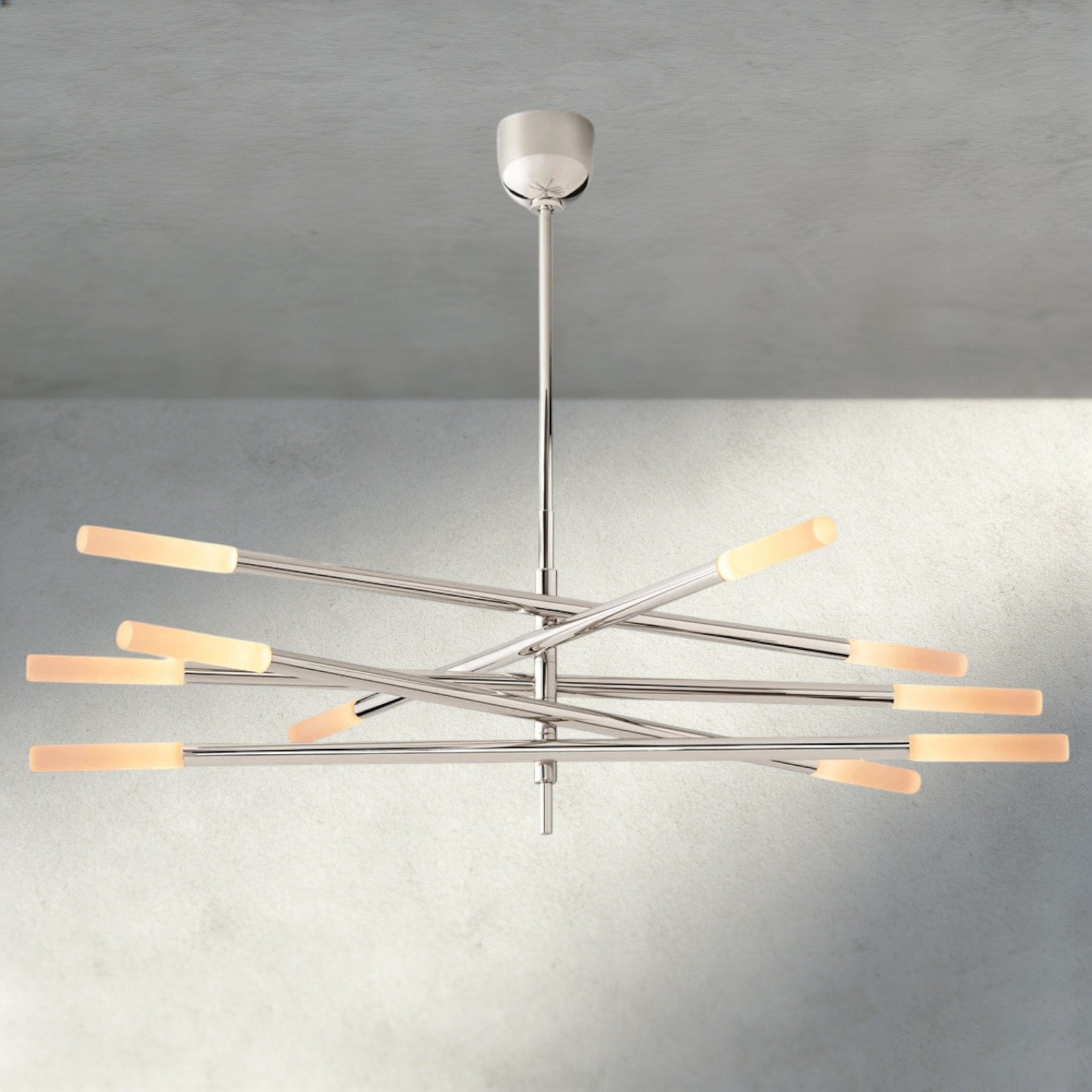 Roasi 10 - Light Mobile Etched Rod Chandelier - fovolighting