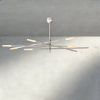 Roasi 8 - Light Mobile Etched Rod Chandelier 65", 80" - fovolighting