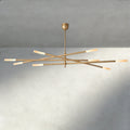 Roasi 8 - Light Mobile Etched Rod Chandelier 65", 80" - fovolighting