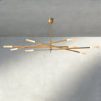 Roasi 8 - Light Mobile Etched Rod Chandelier 65", 80" - fovolighting