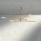 Roasi 8 - Light Mobile Etched Rod Chandelier 65", 80" - fovolighting