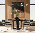 Roasi 8 - Light Mobile Etched Rod Chandelier 65", 80" - fovolighting