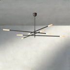 Roasi 8 - Light Mobile Etched Rod Chandelier 65", 80" - fovolighting