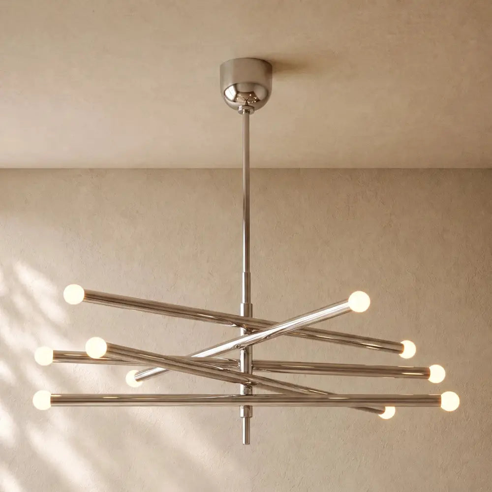 ROASI Mobile Orb Chandelier - 68’’ / Polished Nickel