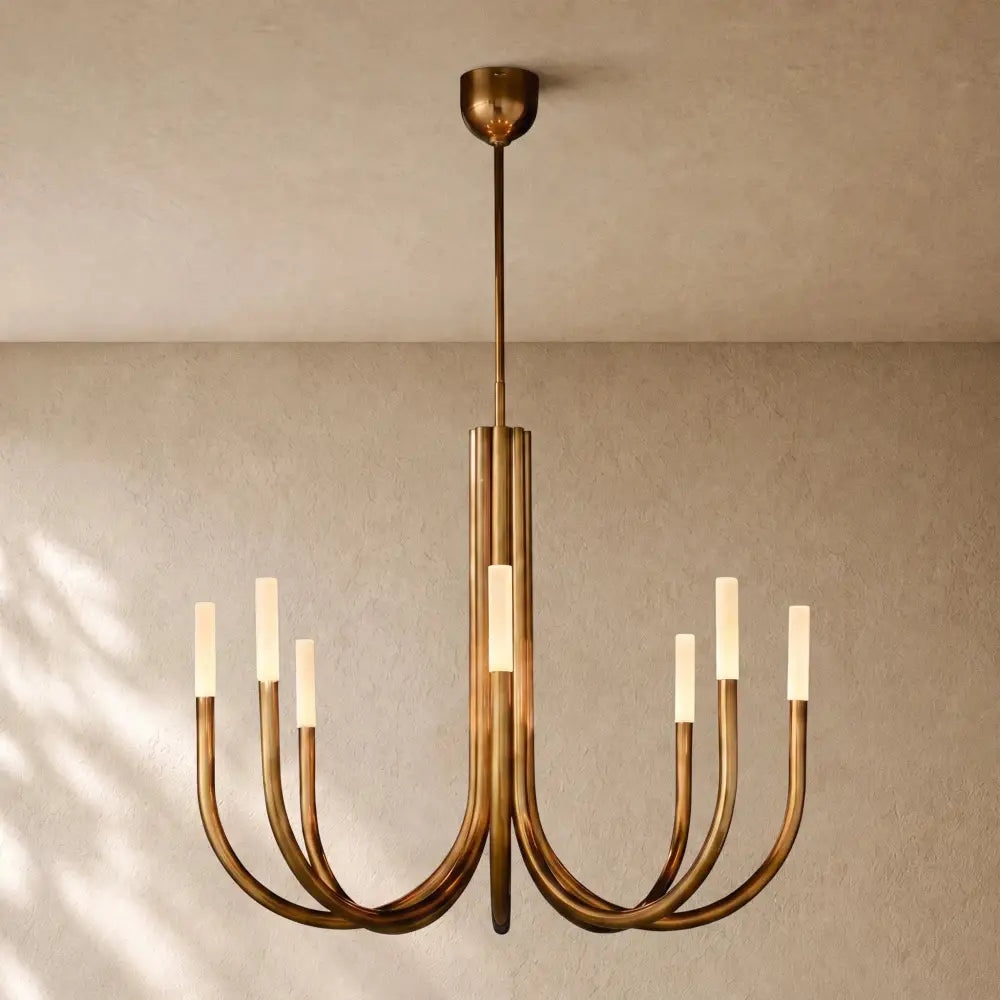 ROASI Round Chandelier - Vintage Brass