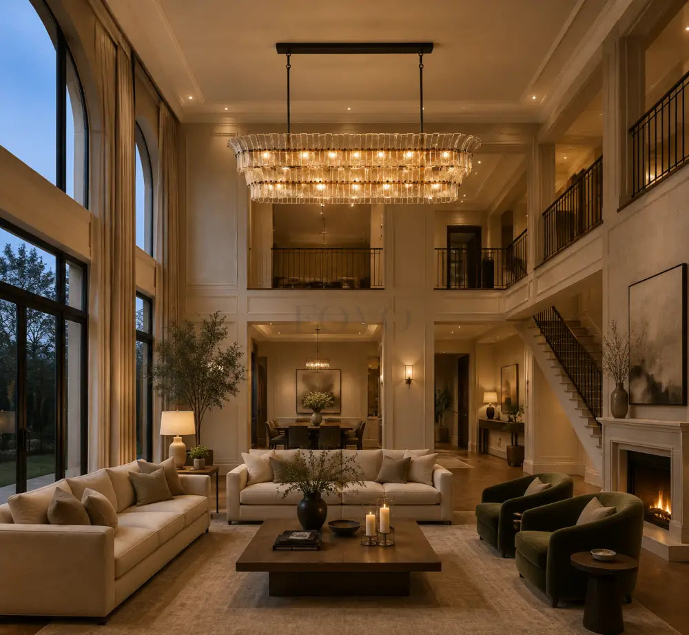 Romanion Glass Linear Chandelier
