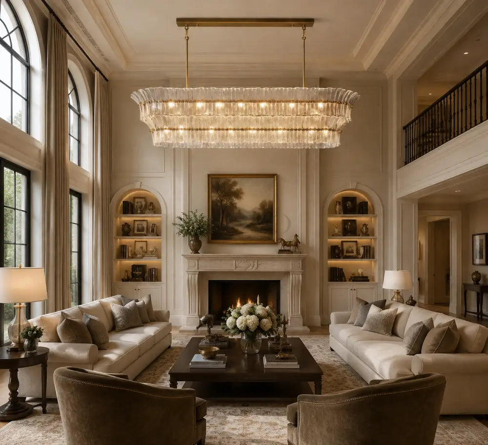 Romanion Glass Linear Chandelier