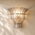 Romanion Glass Sconce 15” - Bronze / Clear