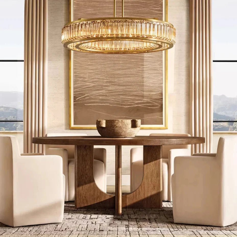 Romano Crystal & Brass Chandelier - fovolighting