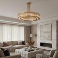 Romano Crystal & Brass Chandelier - fovolighting