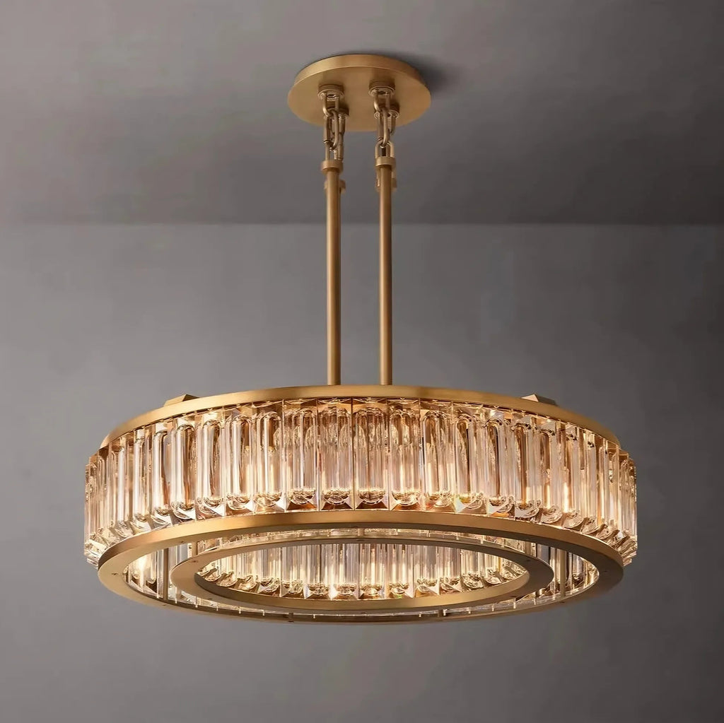 Romano Crystal & Brass Chandelier - fovolighting