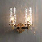 Romea Glass & Copper Wall Sconce - fovolighting