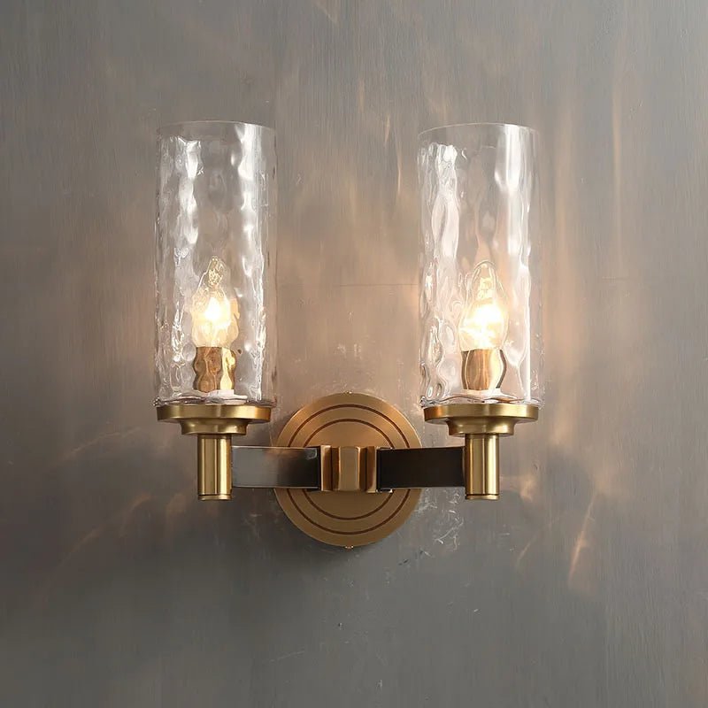 Romea Glass & Copper Wall Sconce - fovolighting