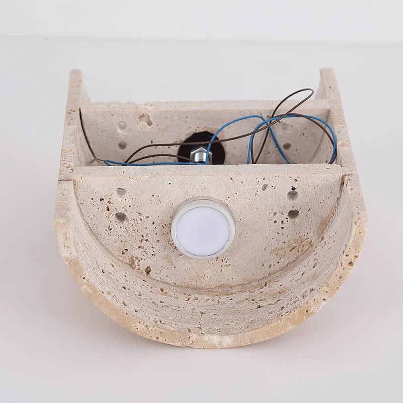 Rosalia Travertine Wall Sconce - fovolighting