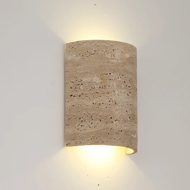 Rosalia Travertine Wall Sconce - fovolighting