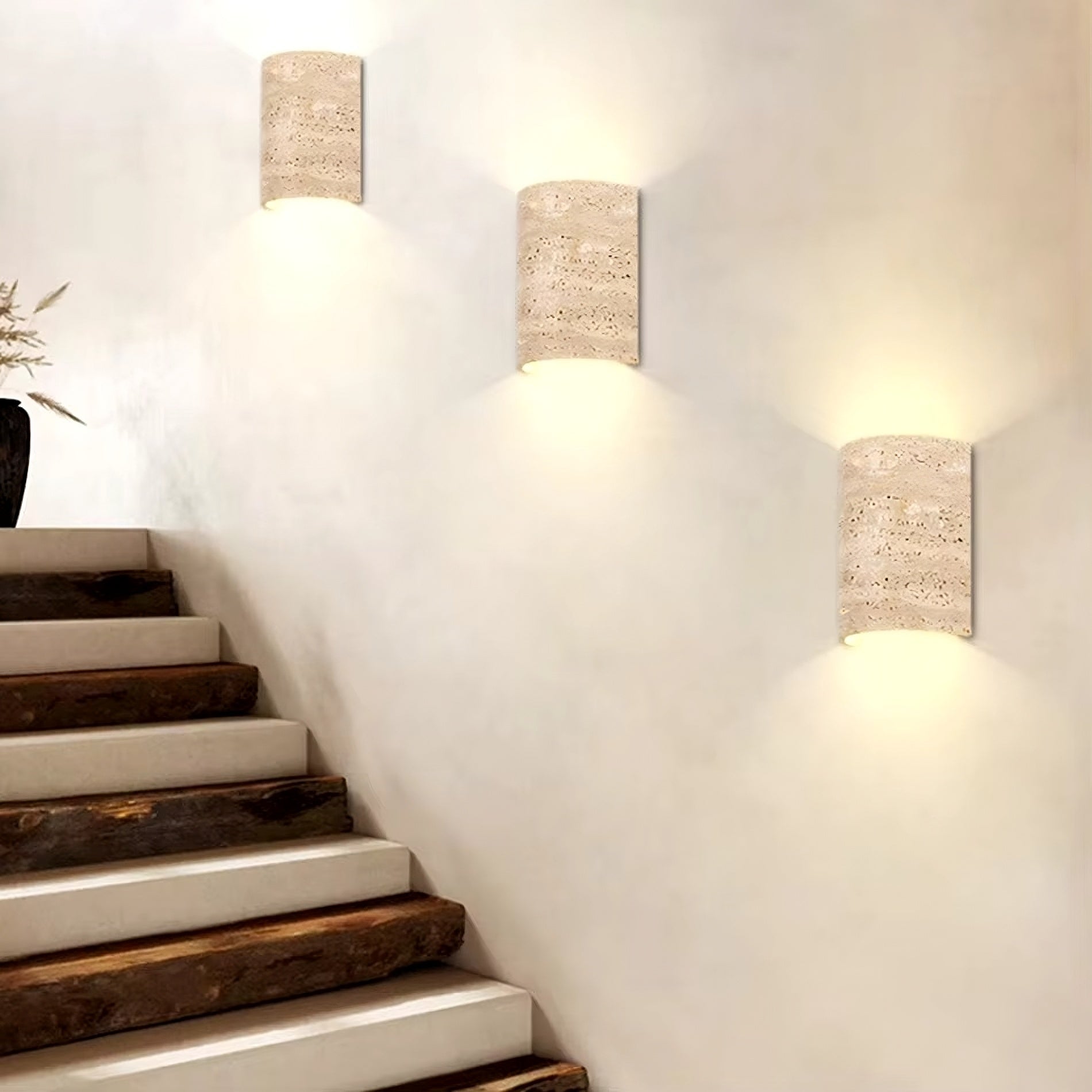 Rosalia Travertine Wall Sconce - fovolighting
