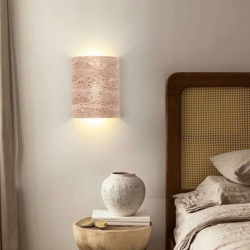 Rosalia Travertine Wall Sconce - fovolighting