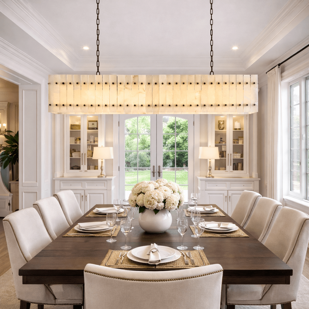 San Marca Alabaster Linear Chandelier - fovolighting