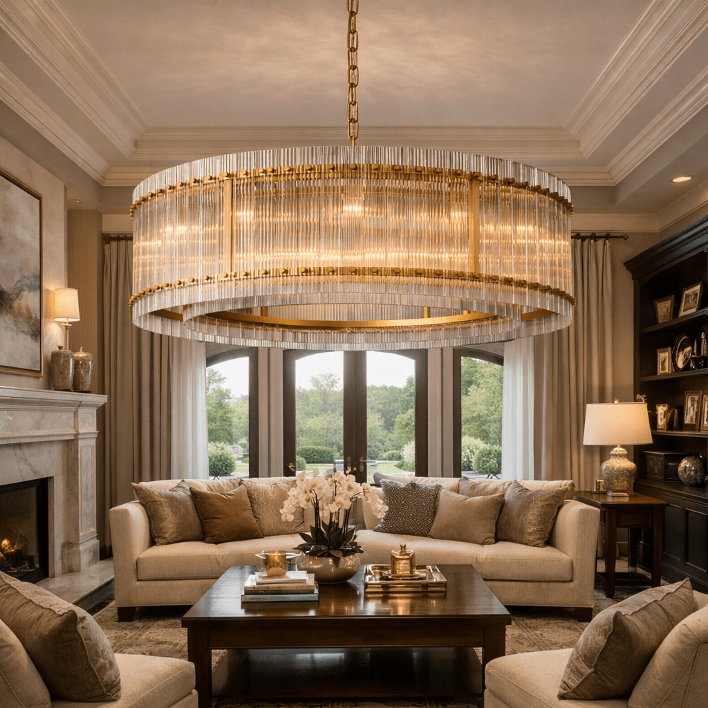 San Marca Glass Round Chandelier - fovolighting