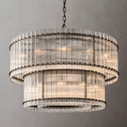 San Marca Glass Two - Tier Round Chandelier - fovolighting