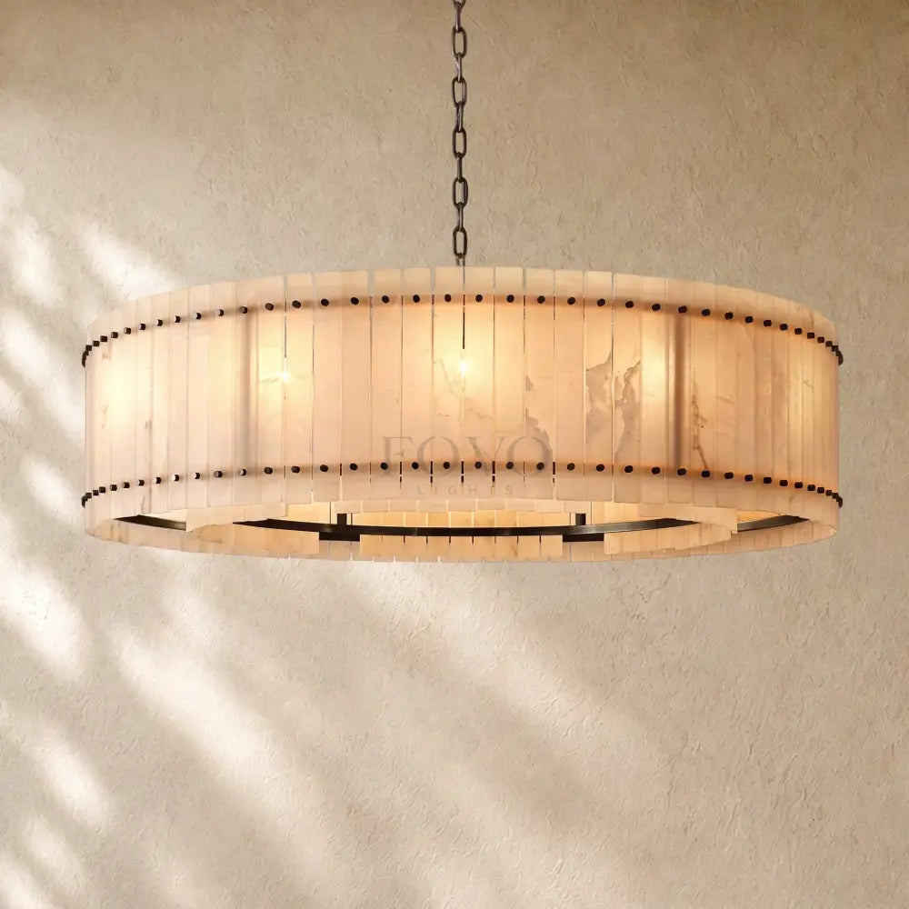 San Marcon Alabaster Round Chandelier