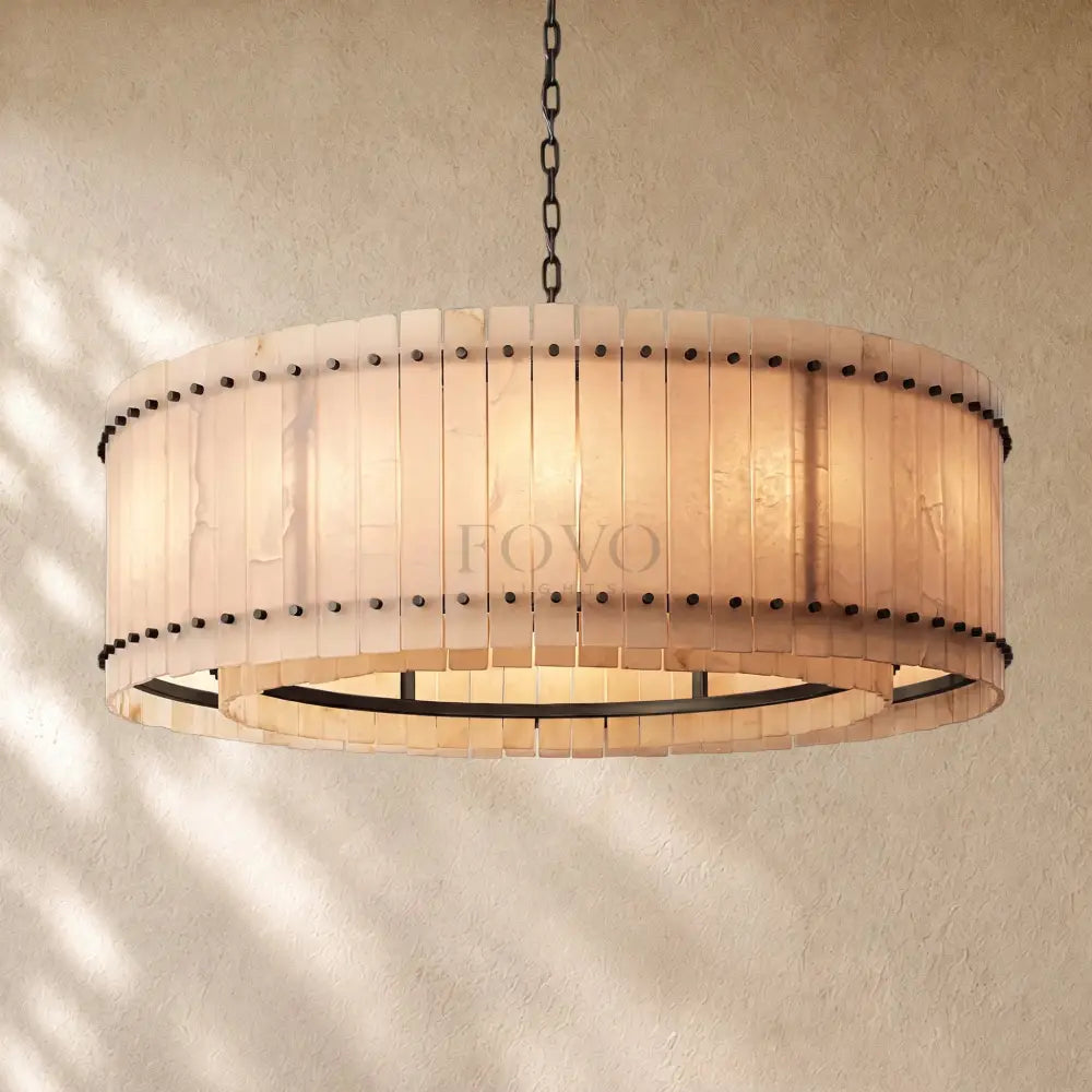 San Marcon Alabaster Round Chandelier