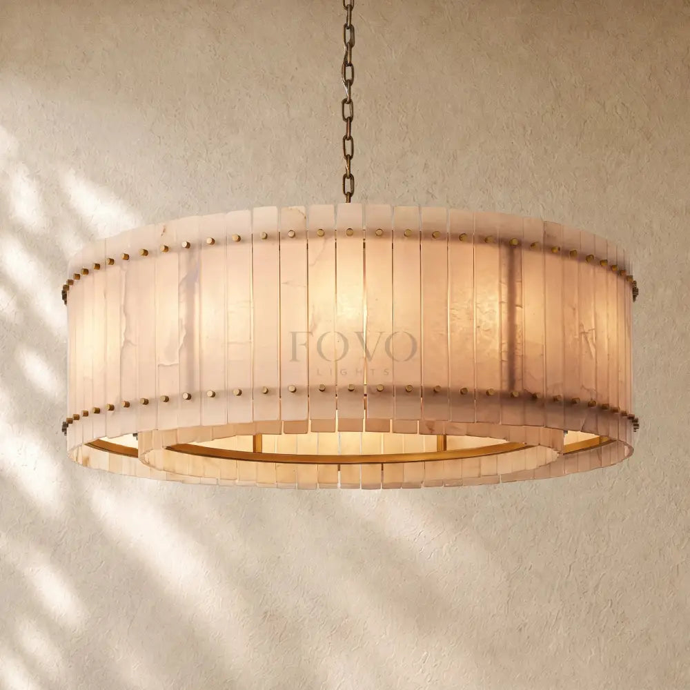 San Marcon Alabaster Round Chandelier