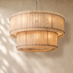 San Marcon Alabaster Two-Tier Round Chandelier