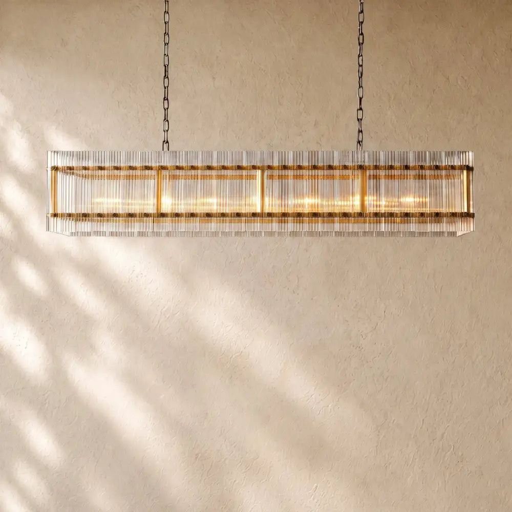 San Marcon Glass Linear Chandelier