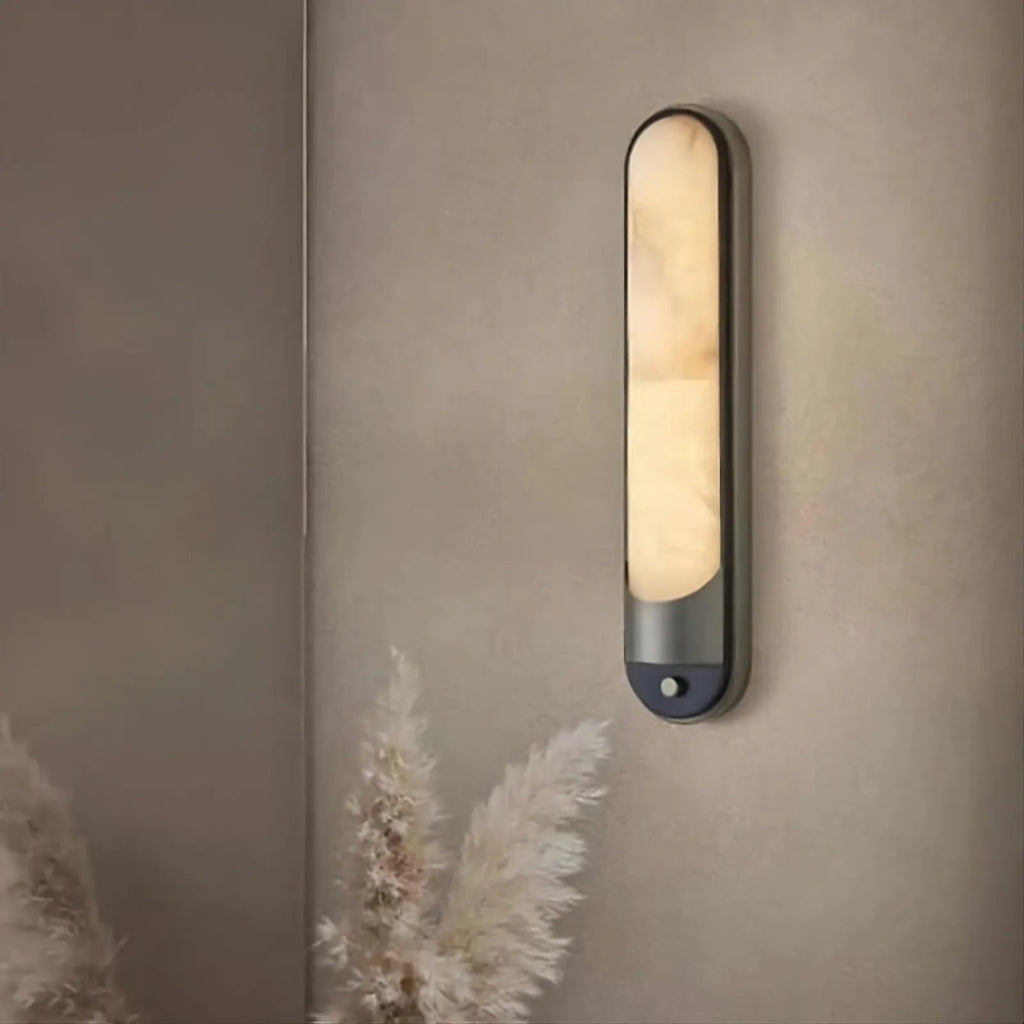 Sandford Stainless Steel & Marble Wall Sconce - fovolighting
