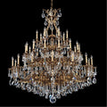 Saphie 35 Light Chandelier Florentine Bronze Heritage Crystal - fovolighting