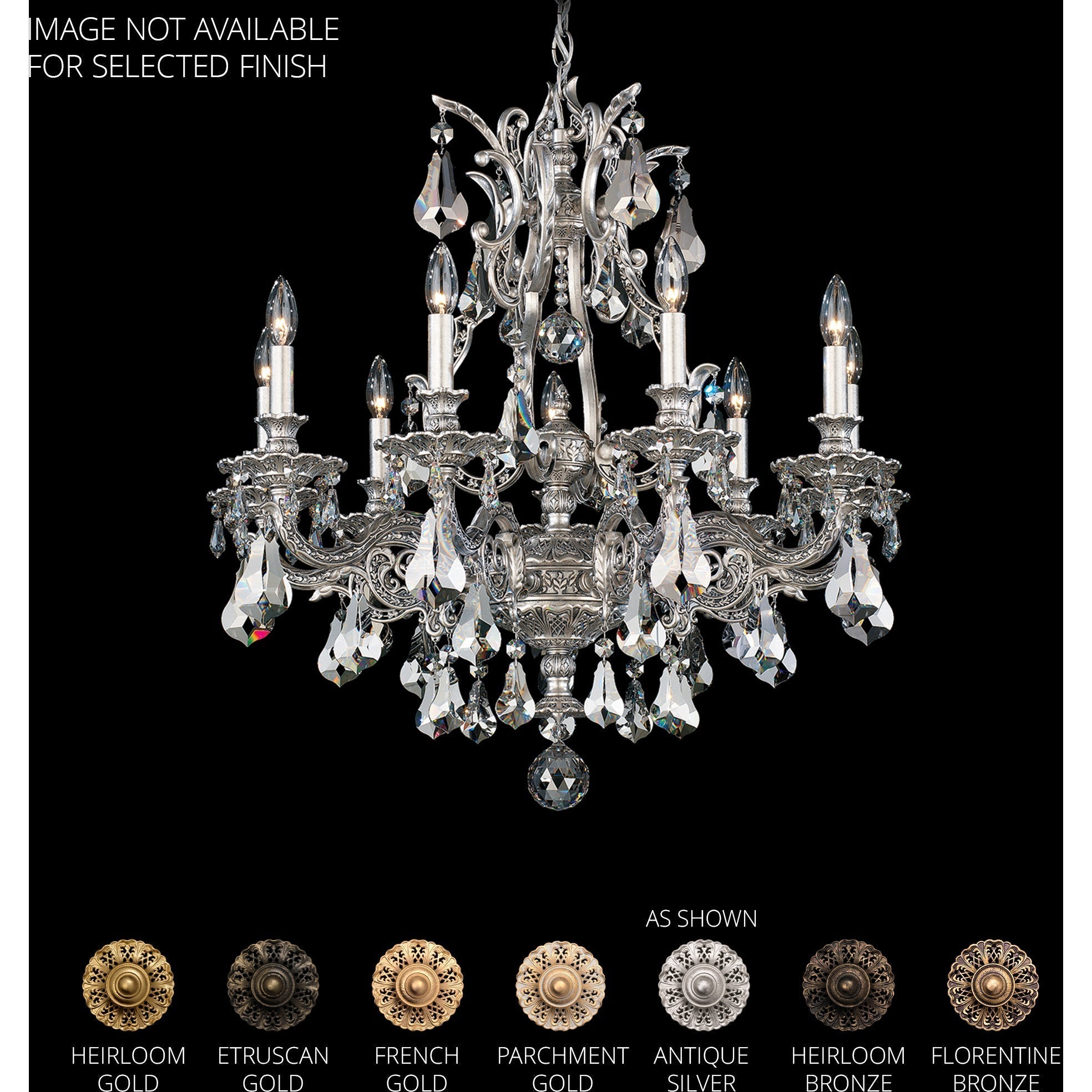 Saphie 9 Light Chandelier Heirloom Bronze Heritage - fovolighting