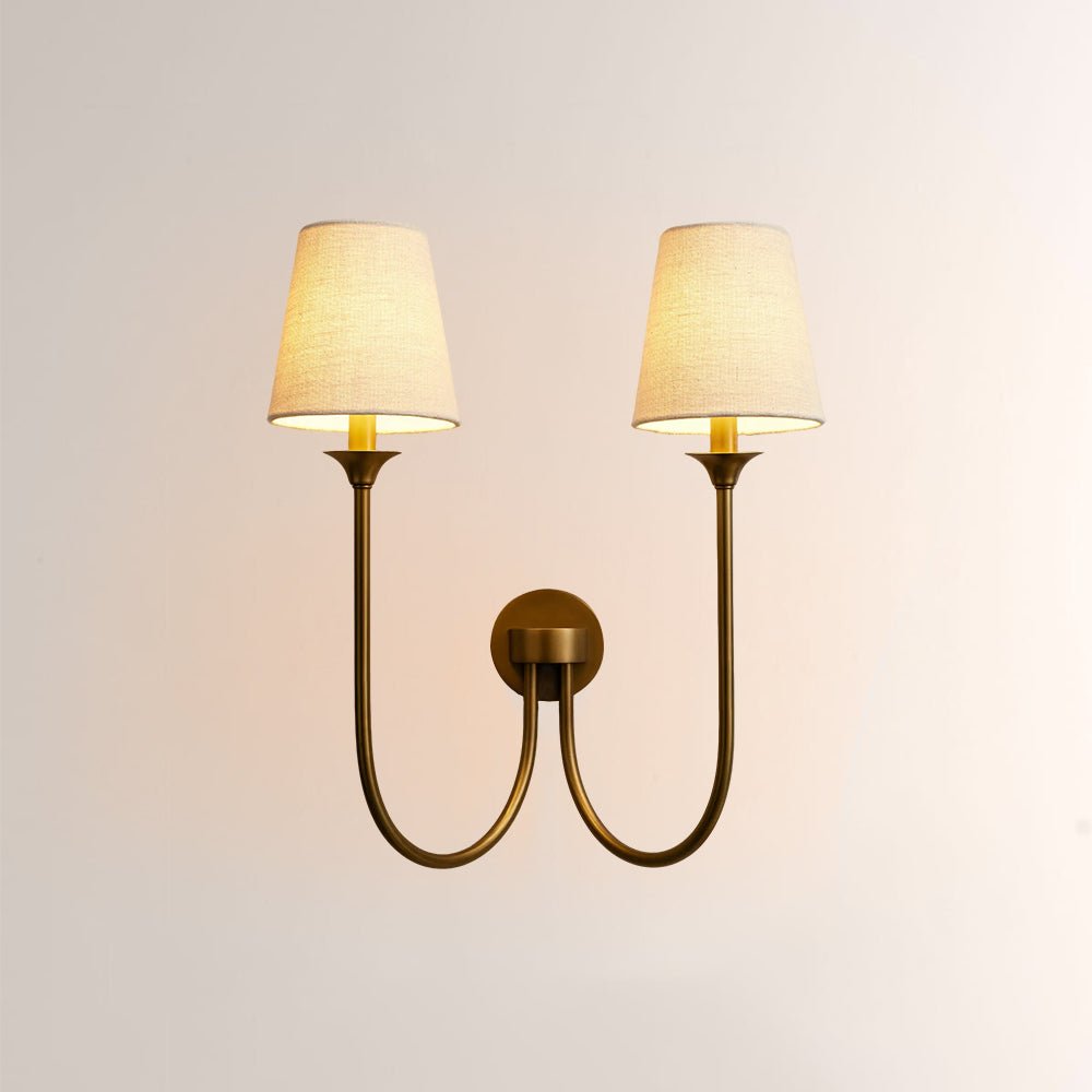 Saylor 2 Light Curved Arm Wall Sconce - fovolighting