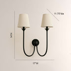 Saylor 2 Light Curved Arm Wall Sconce - fovolighting
