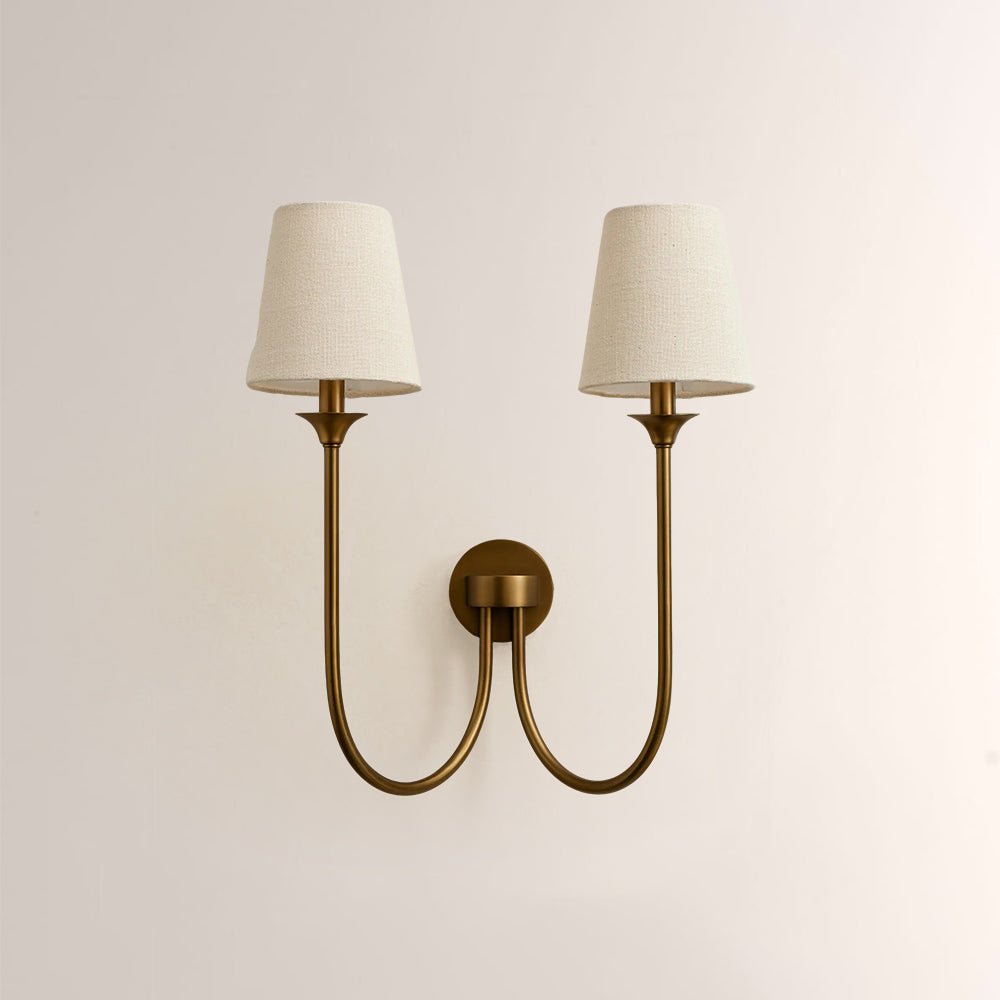 Saylor 2 Light Curved Arm Wall Sconce - fovolighting