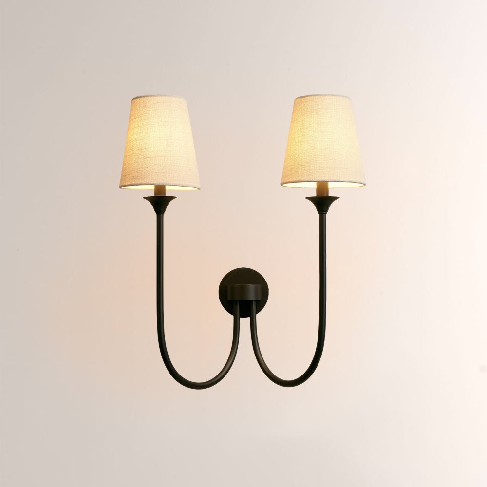 Saylor 2 Light Curved Arm Wall Sconce - fovolighting