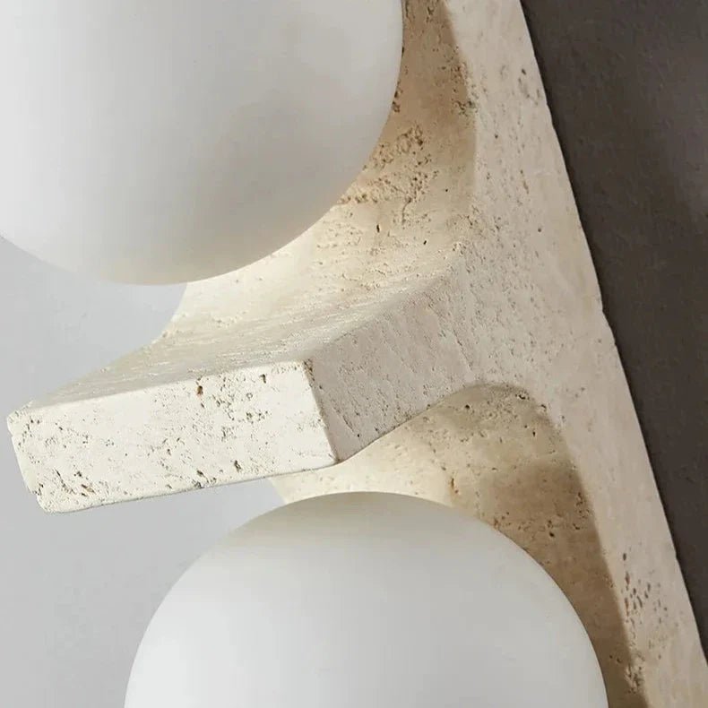 Semia Travertine Wall Sconce - fovolighting
