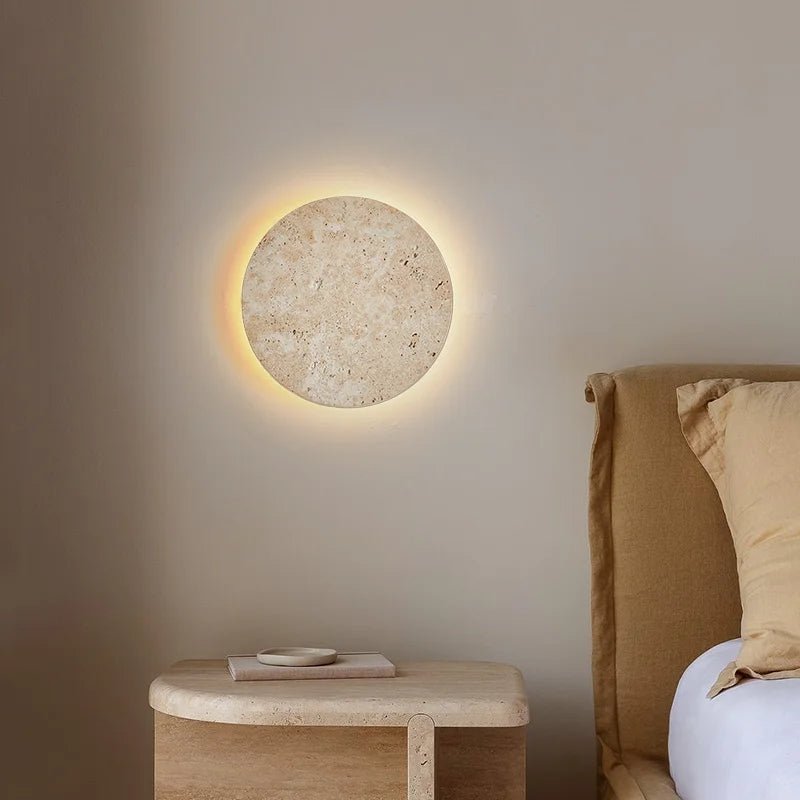 Serena Travertine Wall Sconce - fovolighting