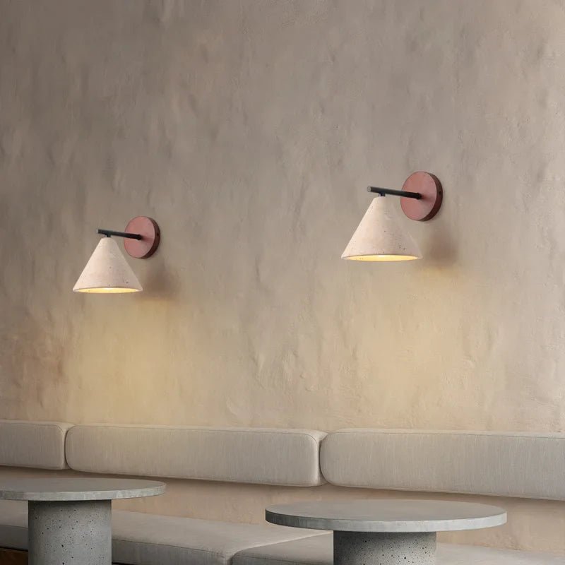 Siena Travertine & Wood Wall Sconce - fovolighting