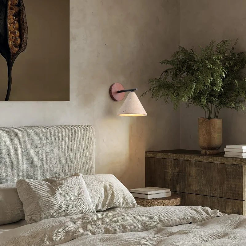 Siena Travertine & Wood Wall Sconce - fovolighting