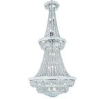 Silver/ Chrome Extra Large Crystal Chandelier Foyer Entryway Long Ceiling Lighting Fixture For Staircase - fovolighting