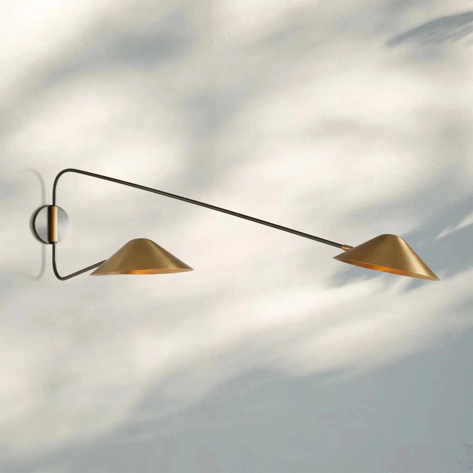 Simms Long Arm Double Wall Sconce - fovolighting