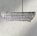 Siraue Clear Glass Rectangular Chandelier 59" - fovolighting