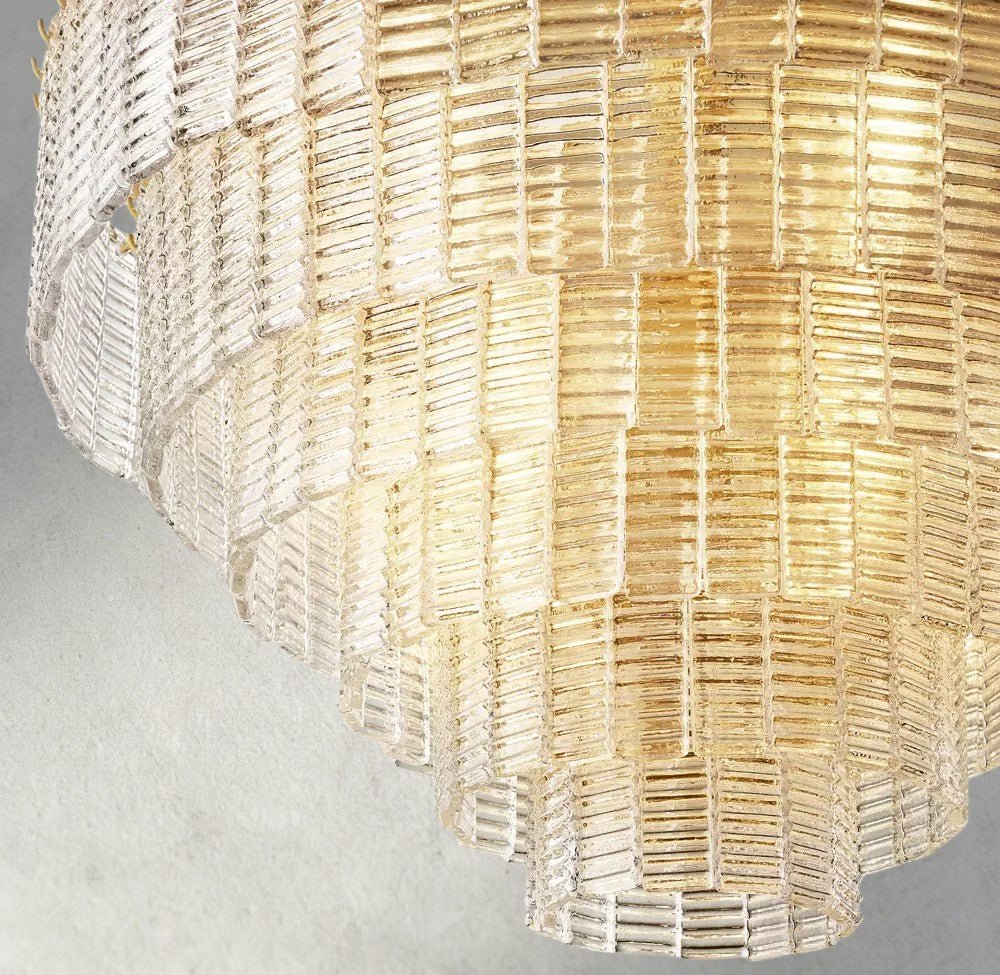 Siraue Clear Glass Round Chandelier 41", 52", 65" - fovolighting