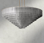 Siraue Clear Glass Round Chandelier 41", 52", 65" - fovolighting