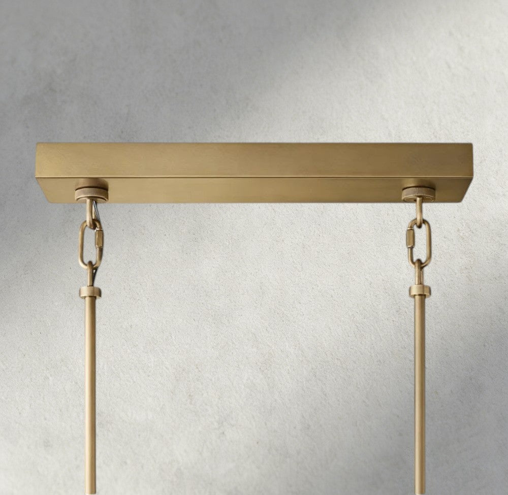 Siraue Smoke Glass Rectangular Chandelier 59", 77" - fovolighting