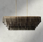 Siraue Smoke Glass Rectangular Chandelier 59", 77" - fovolighting
